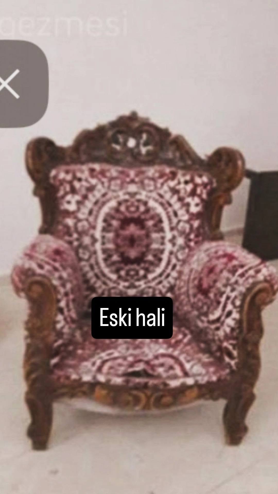 eski avangart kılasık koltuk hali 
