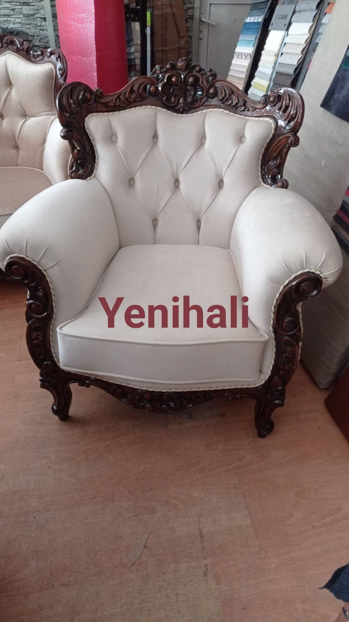 eski kılasık koltuk  kumaş değişmiş hali